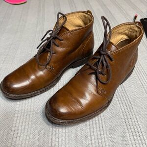 Frye Phillip Chukka Brown Leather Womens 6